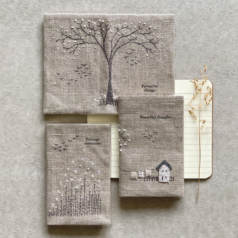 Small linen book-Beautiful thoughts