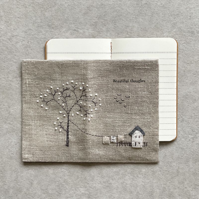 Small linen book-Beautiful thoughts