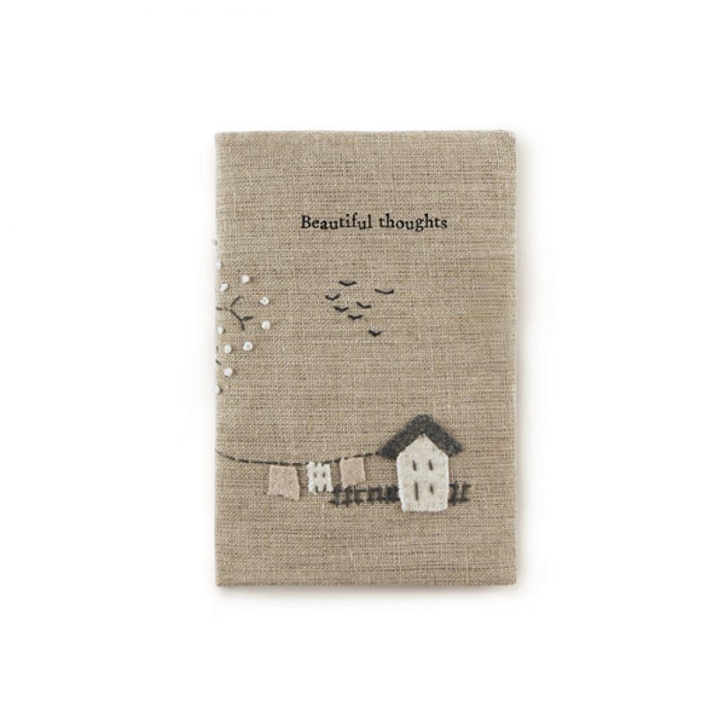 Small linen book-Beautiful thoughts