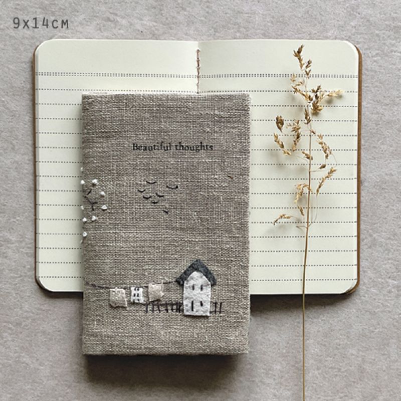 Small linen book-Beautiful thoughts