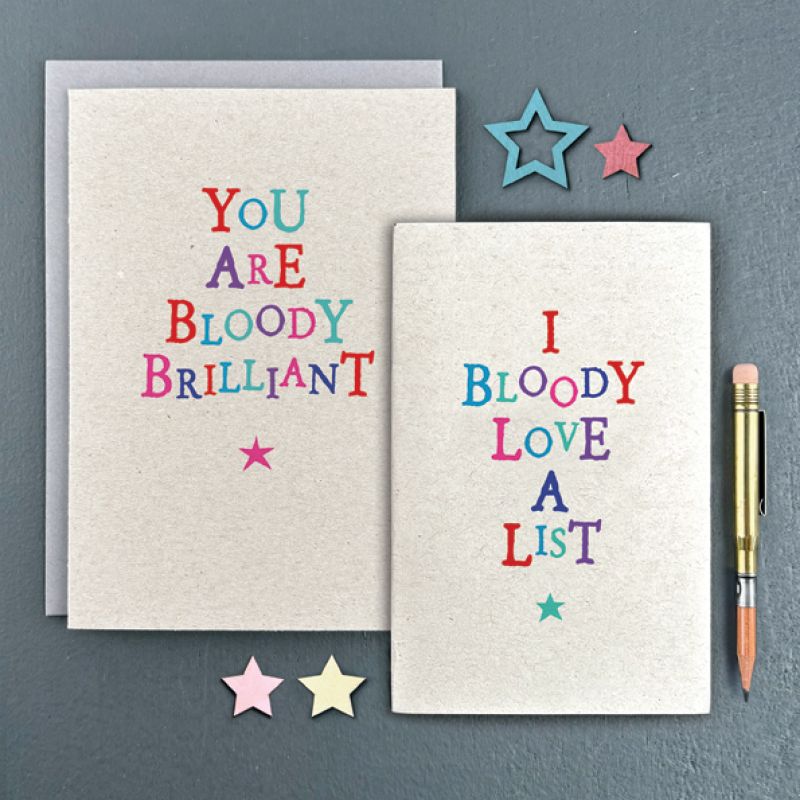 Βιβλιαράκι Wobbly word - Bloody love a list 9x14εκ.