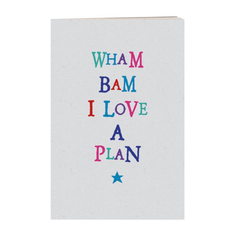 Βιβλιαράκι Wobbly word - Wham bam I love a plan 9x14εκ.