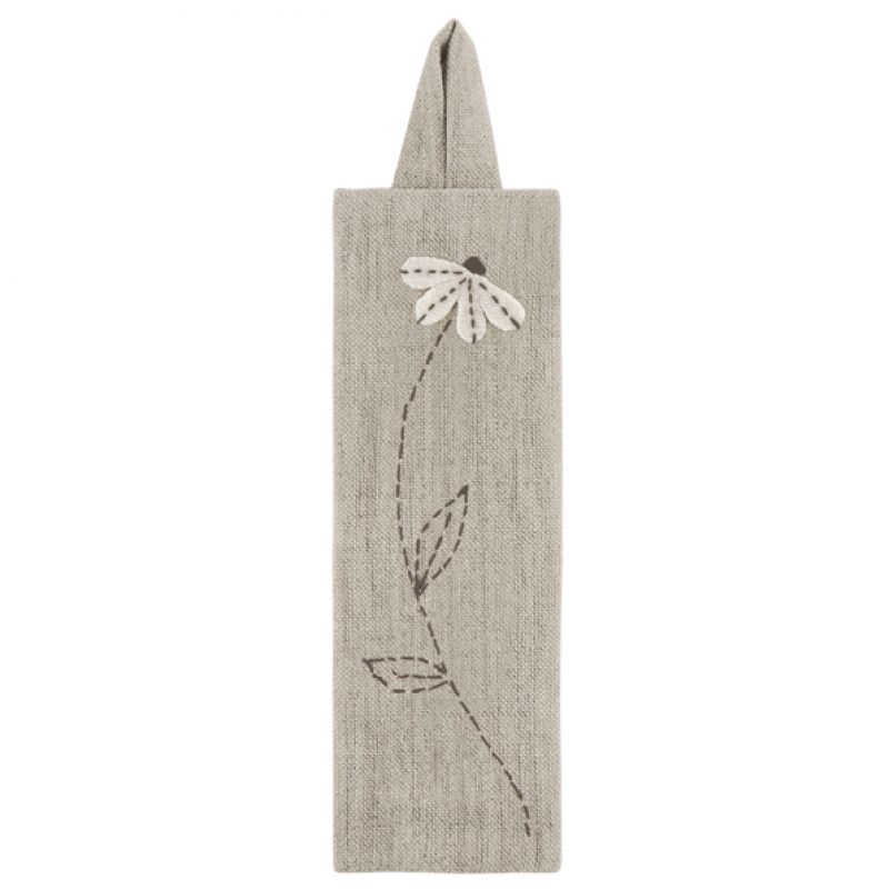 Linen bookmark-Daisy