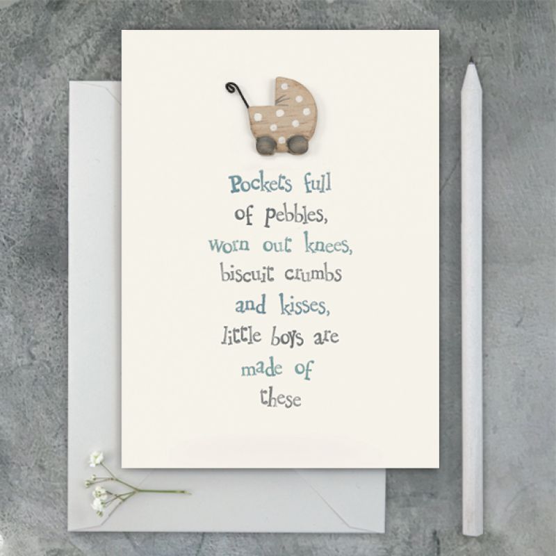 Baby card - Pockets full of pebbles, 