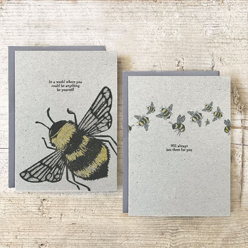 Κάρτα block print - Μέλισσες