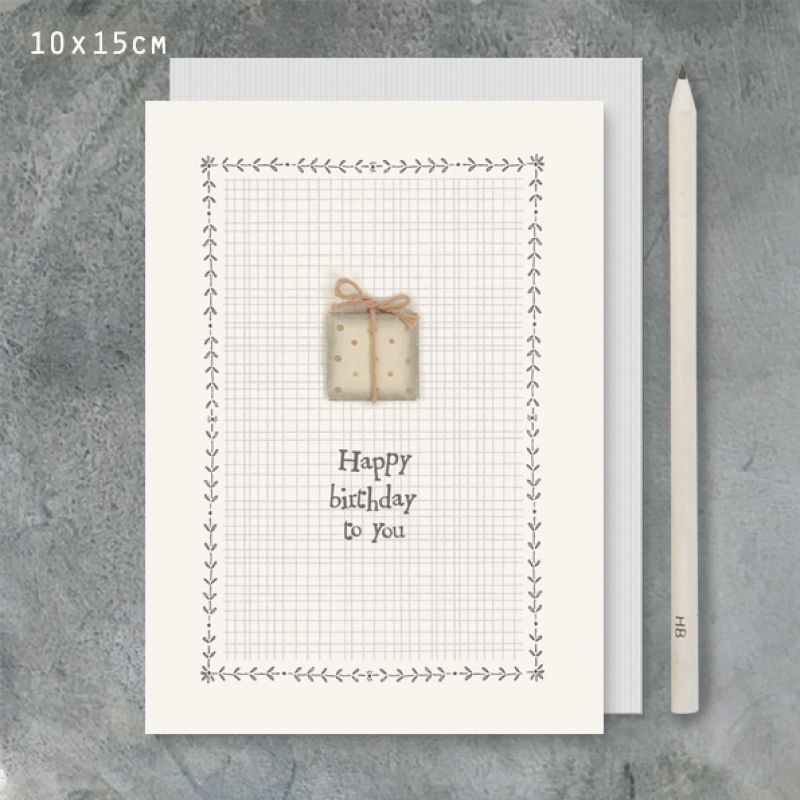 Dreamy cream card - Happy birthday to you
