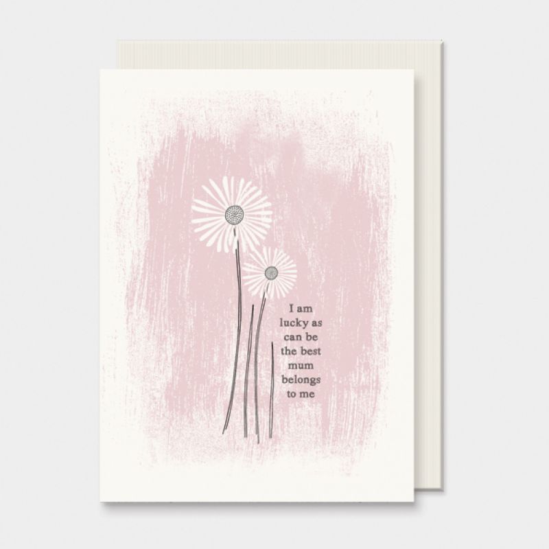 Blossom card-As lucky as can be best mum