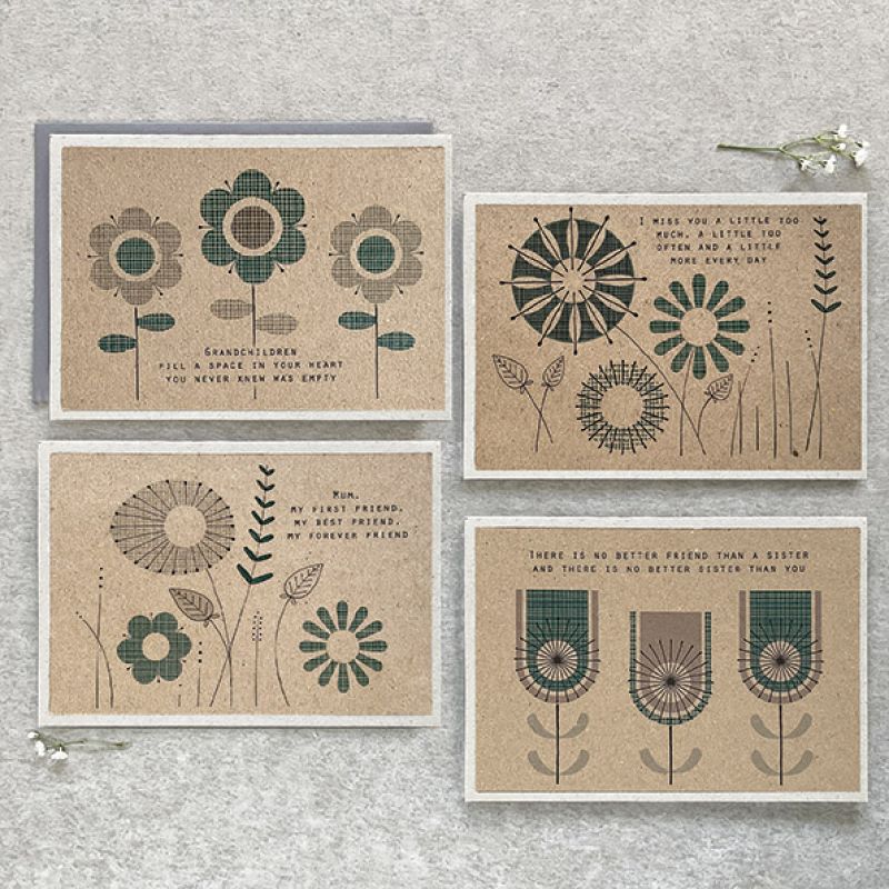 Modern flower card-Grandchildren