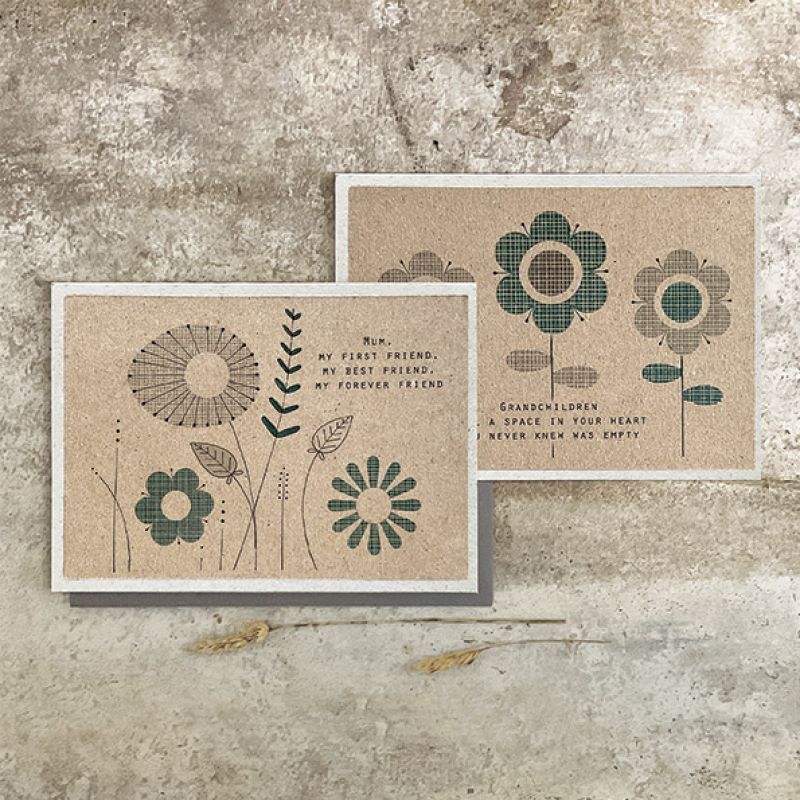 Modern flower card-Grandchildren