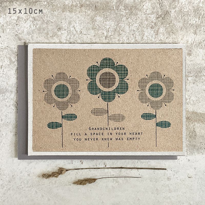 Modern flower card-Grandchildren