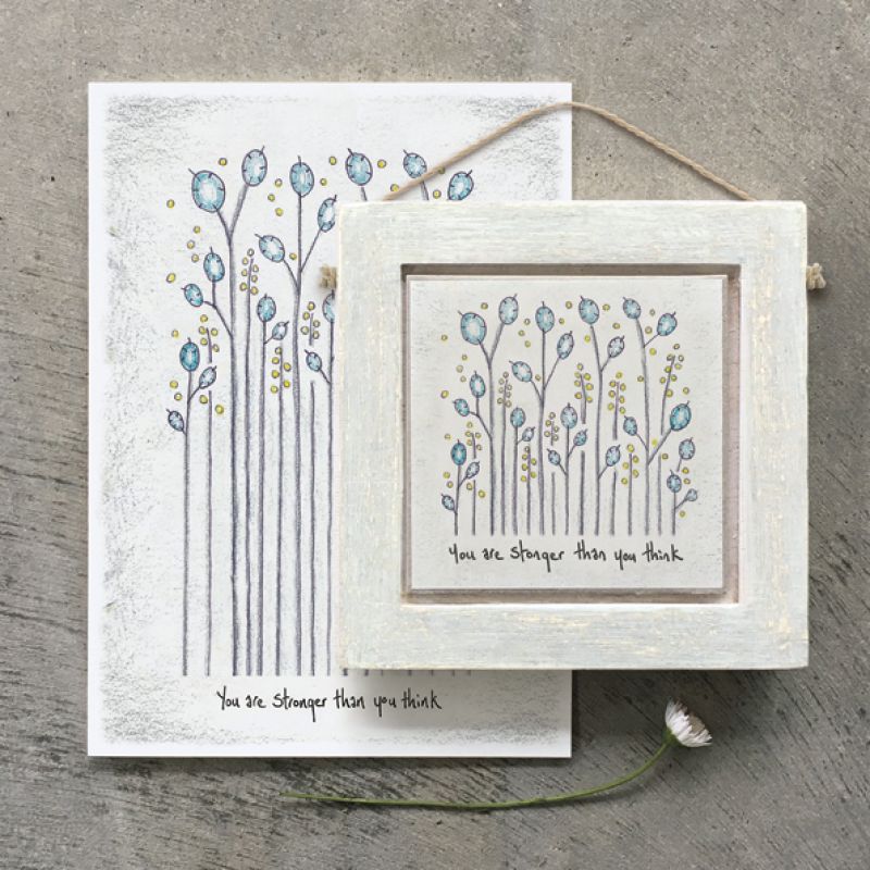 Tall flower card-Stronger than you think Size: 12x0,1x16,5 cm