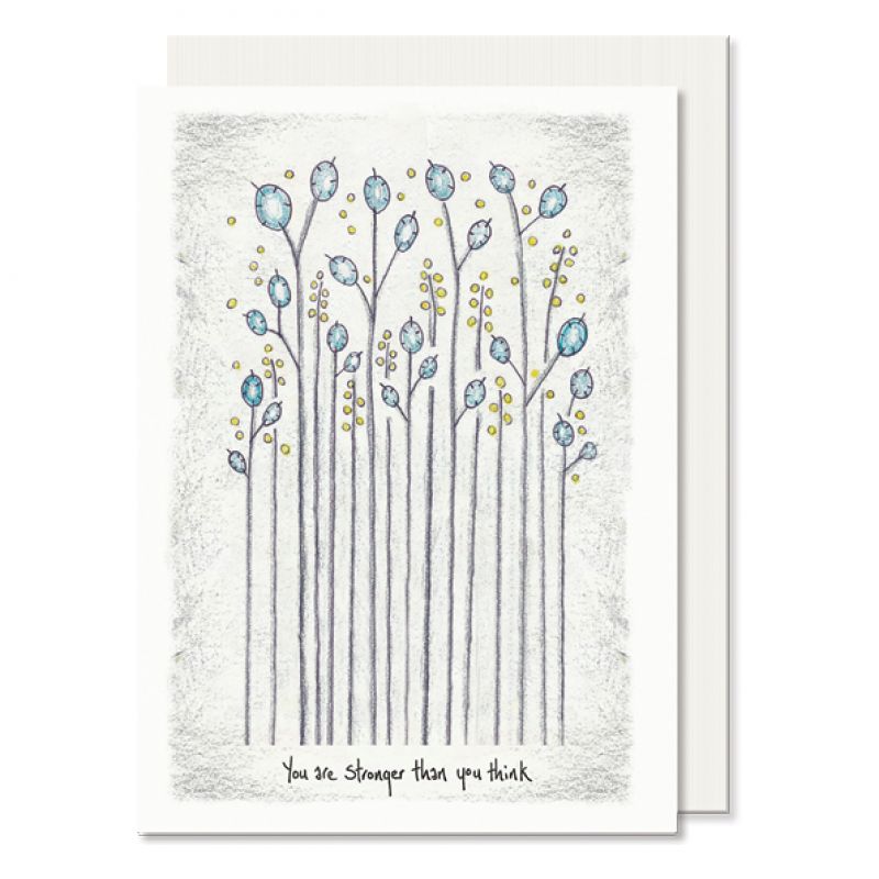 Tall flower card-Stronger than you think Size: 12x0,1x16,5 cm