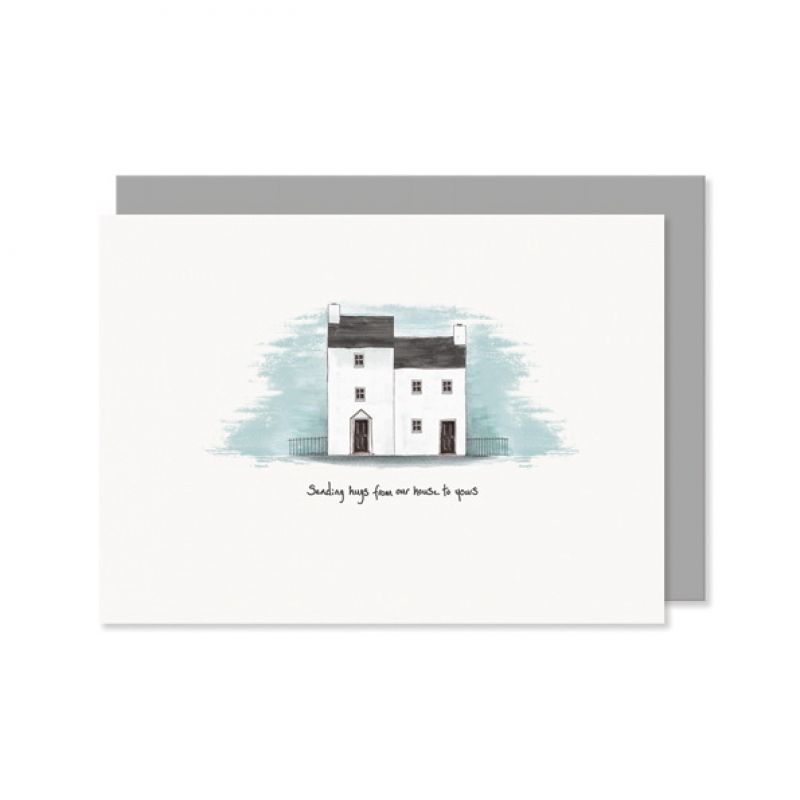 House card-Hugs from our house to yours