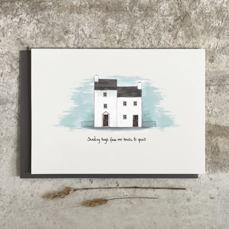 House card-Hugs from our house to yours
