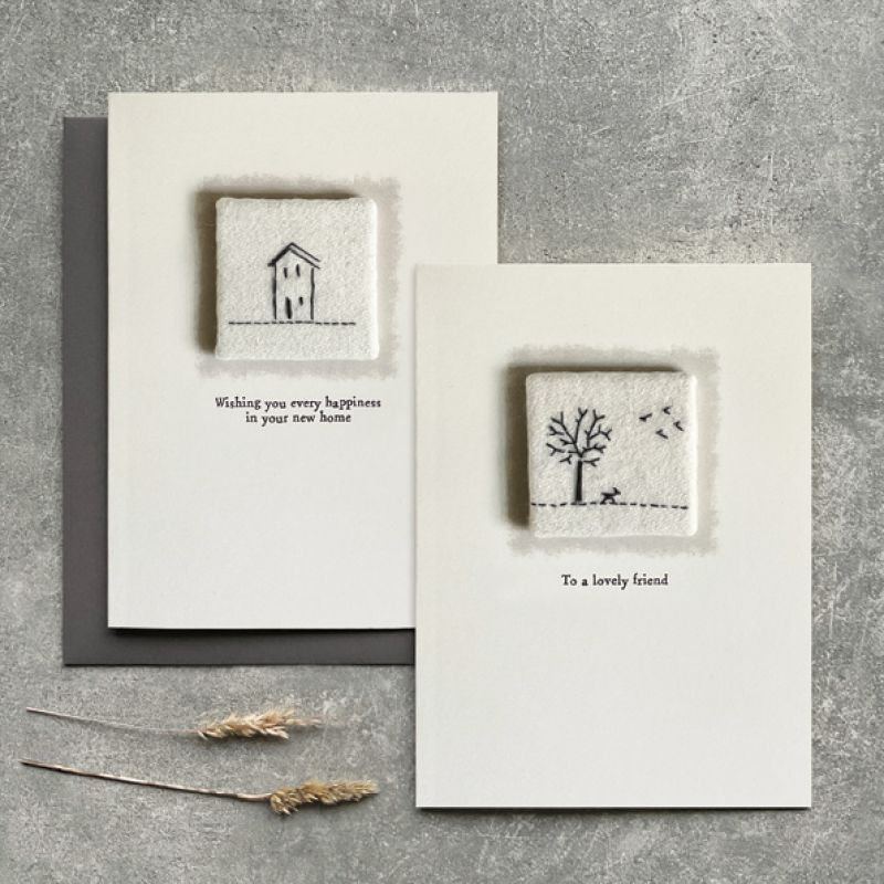 Embroidered card-New home