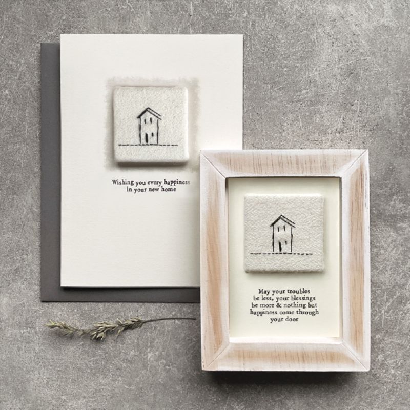 Embroidered card-New home