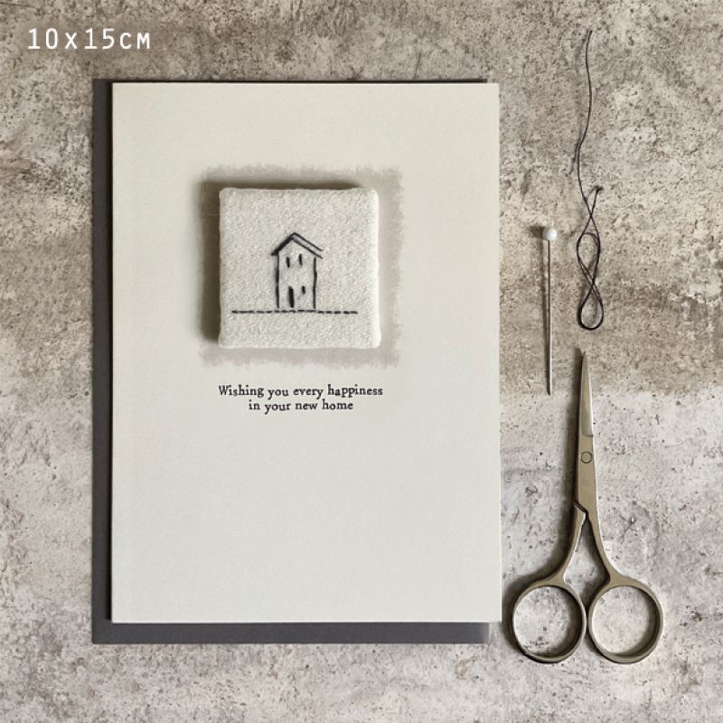 Embroidered card-New home
