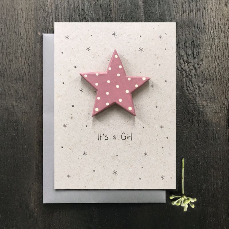 Κάρτα wood - It's a girl