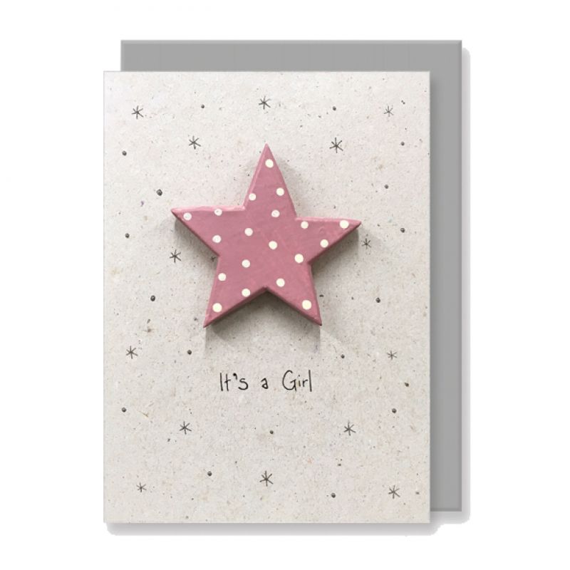 Κάρτα wood - It's a girl