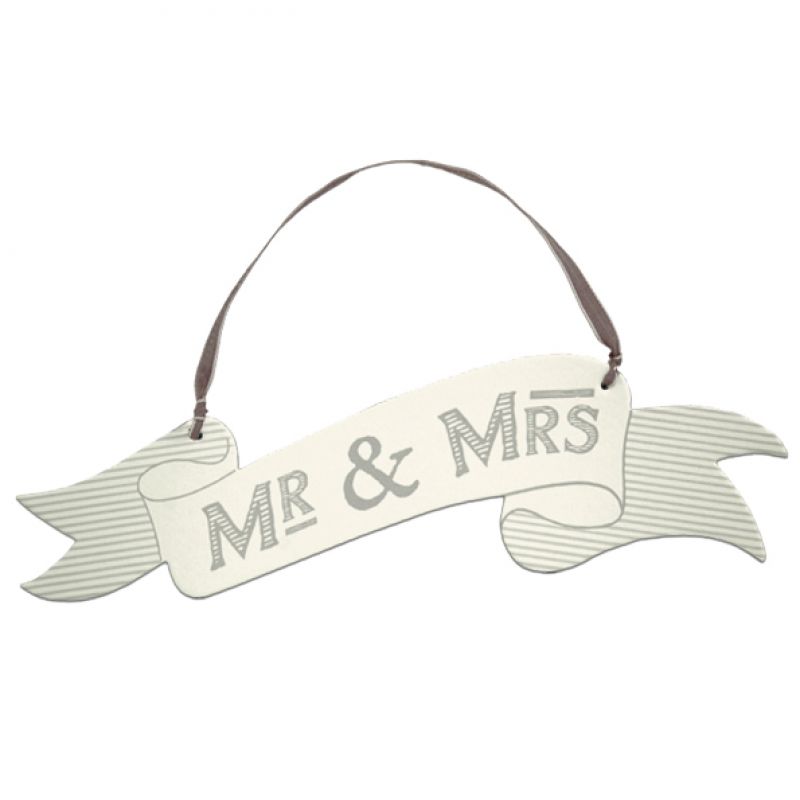 Ribbon sign - Mr & Mrs 