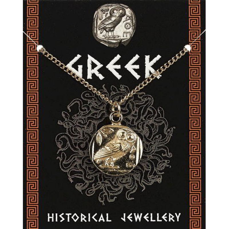Greek Coin Pendant Gold Plated