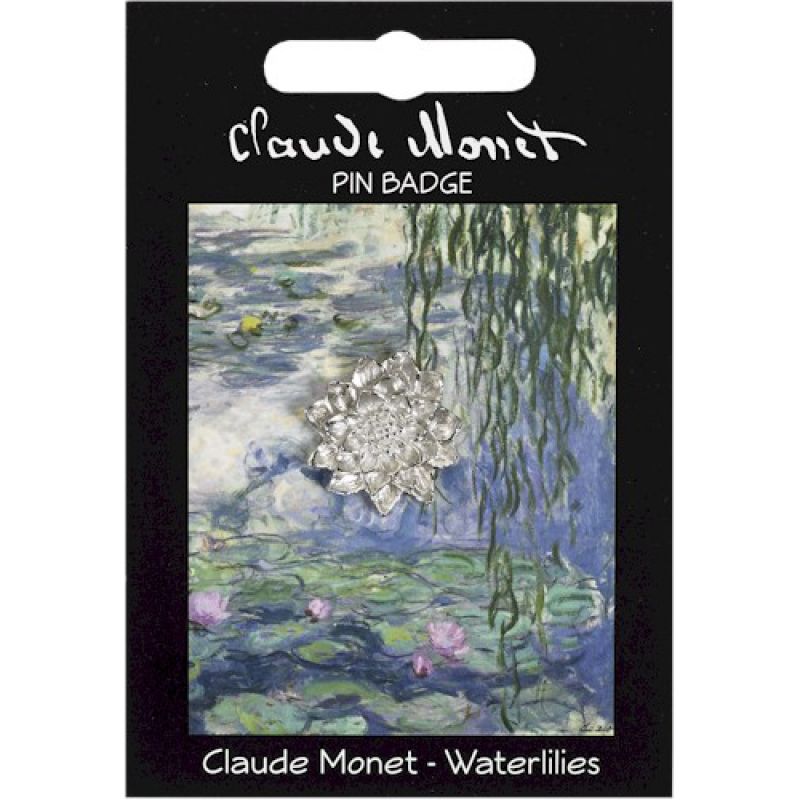 Monet Water Lily Pin Badge Pewter