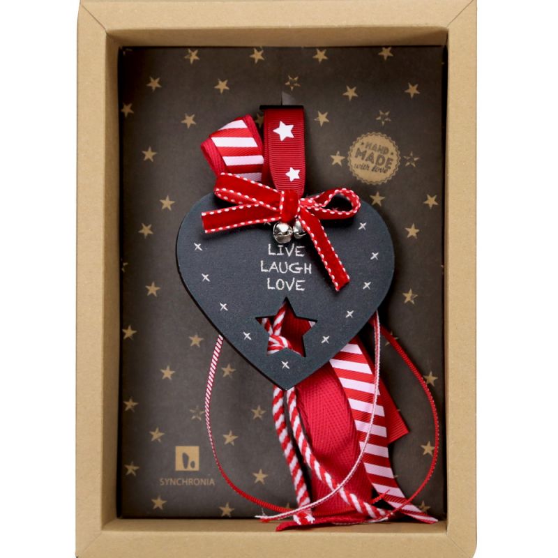 Γούρι Στολίδι μαυροπίνακας-Καρδιά