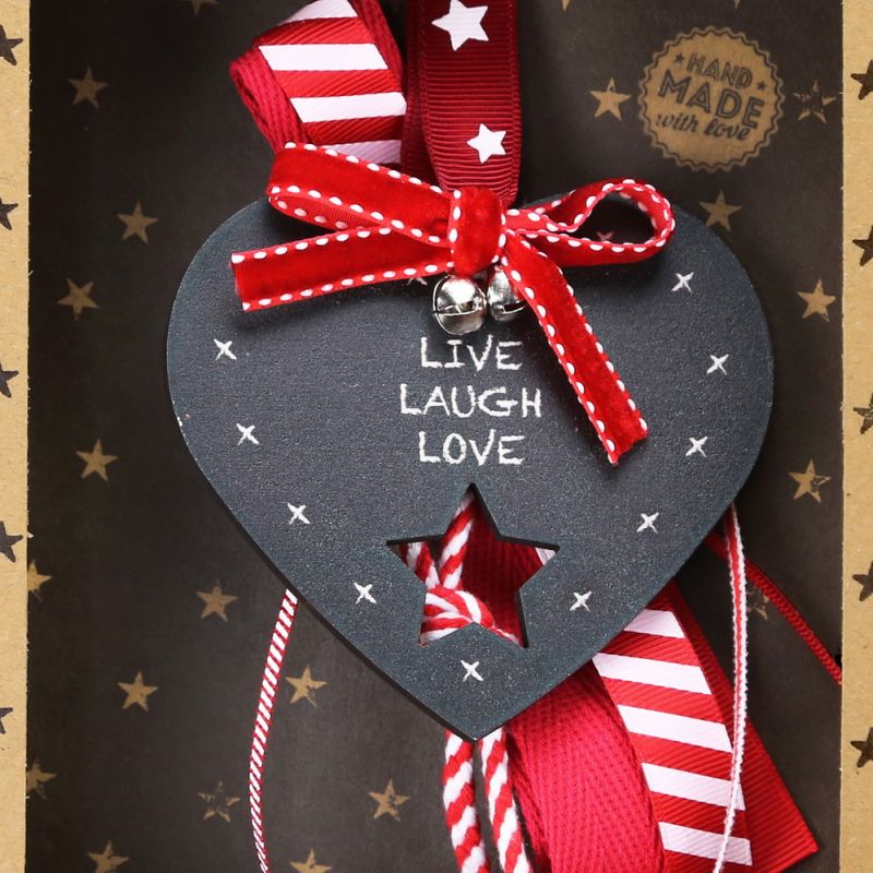 Γούρι Στολίδι μαυροπίνακας-Καρδιά