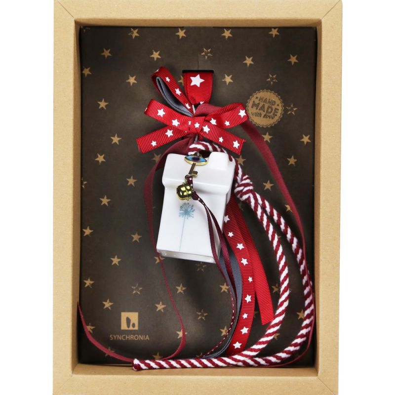 Lucky charm - Porcelain hanging bell-House
