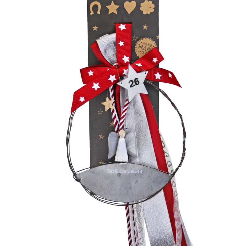 Lucky charm - Lg rusty wire wreath-Angel