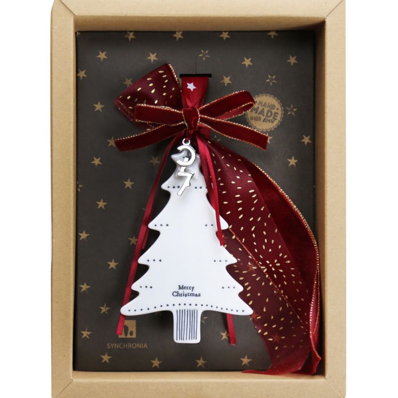 Γούρι πορσελάνινο δέντρο - Merry Christmas