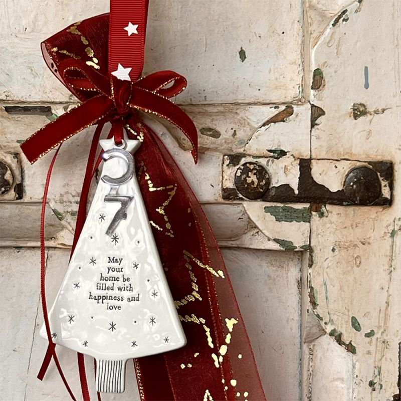 Γούρι πορσελάνινο δέντρο - Merry Christmas