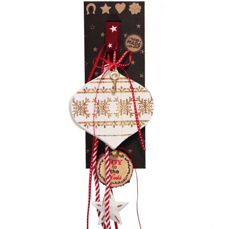 Lucky charm Wooden xmas hanger