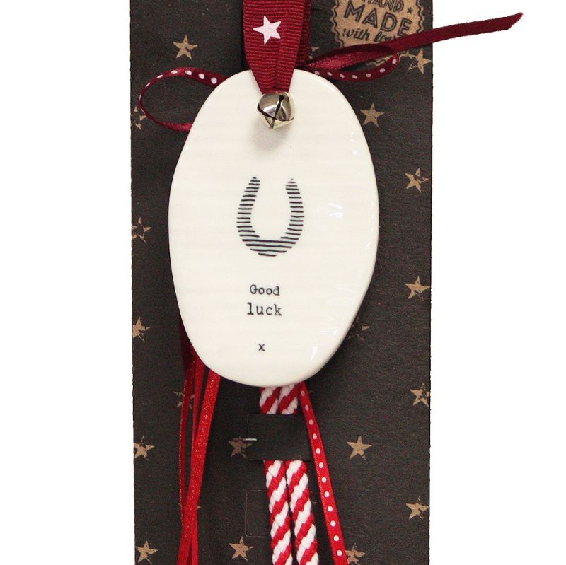 Γούρι Πορσελάνη οβάλ-Πέταλο