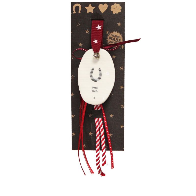 Γούρι Πορσελάνη οβάλ-Πέταλο