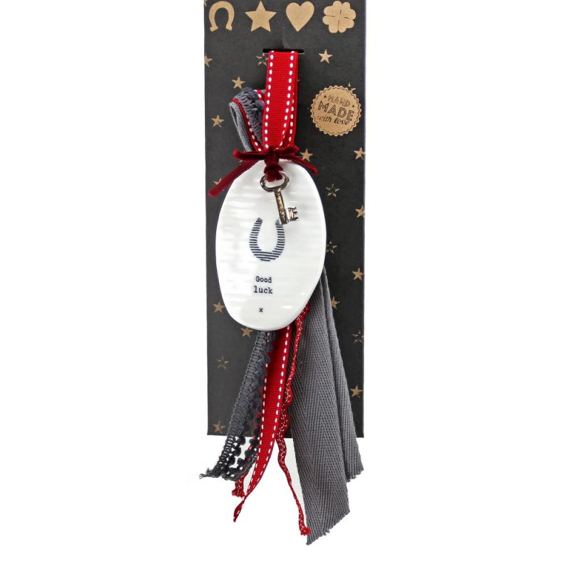 Γούρι Πορσελάνη οβάλ-Πέταλο