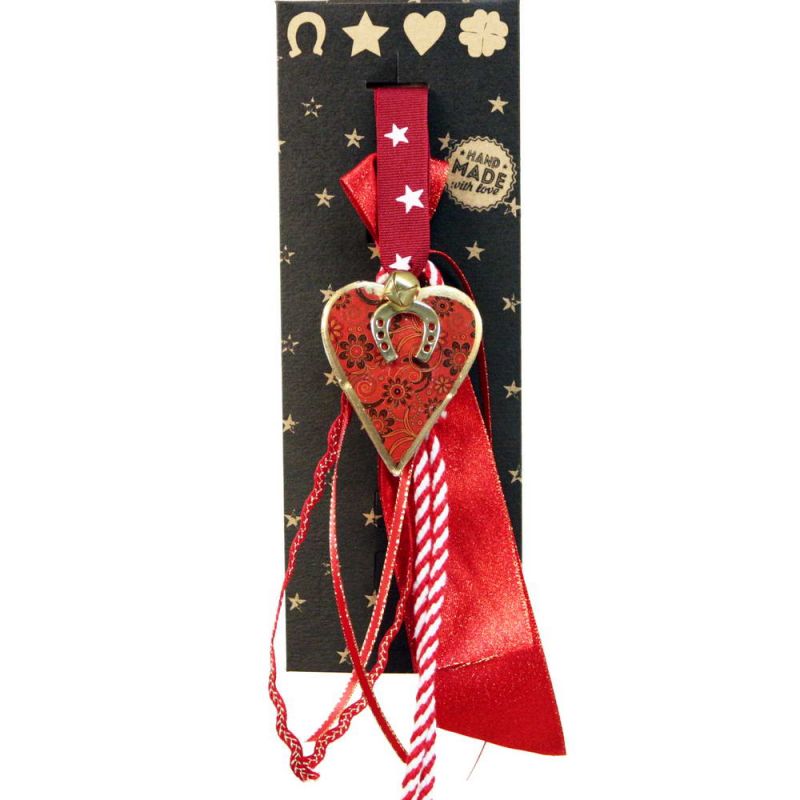 Γούρι (3 σχ.) Καρδιά vintage μικρή