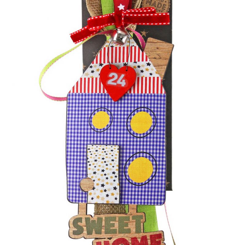 Γούρι Σπίτι μεγάλο μωβ -Sweet home