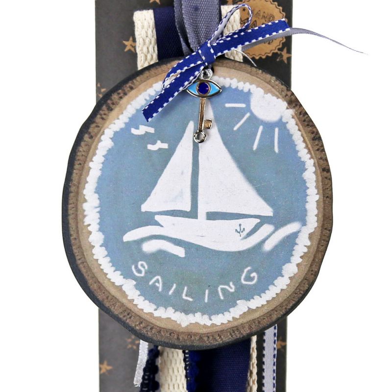 Lucky charm - Boat wooden hanger - Sailing