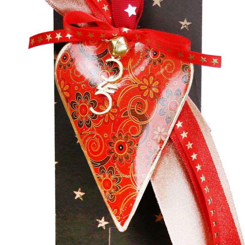 Lucky charm - medium floral heart