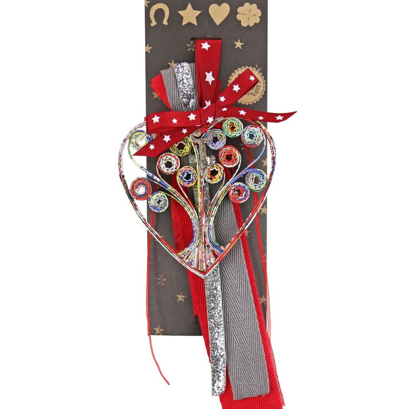 Lucky charm - Hanging Tree Heart - Recycled Paper