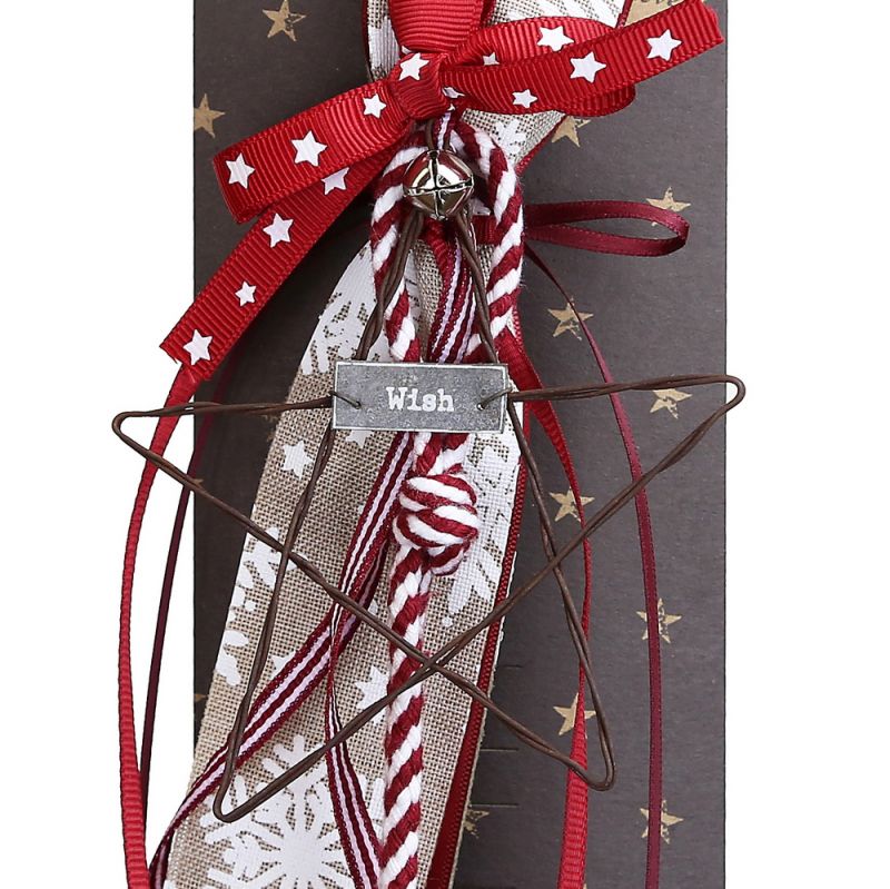 Lucky charm - Metal hanging star-Wish/ Sml