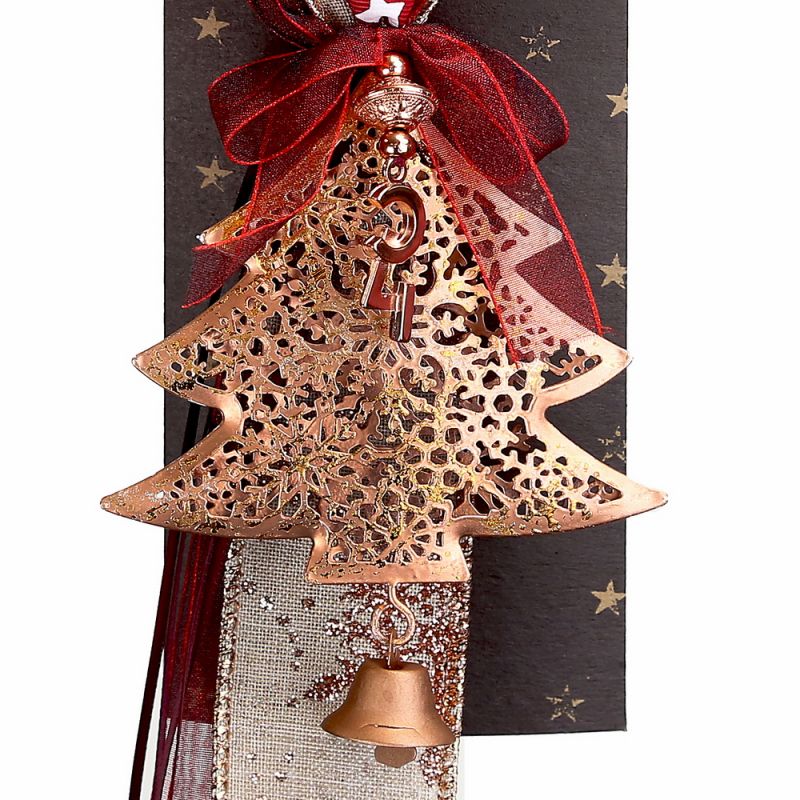 Lucky charm - metal tree coppery hanging