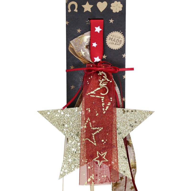 Lucky charm - wooden star hanger