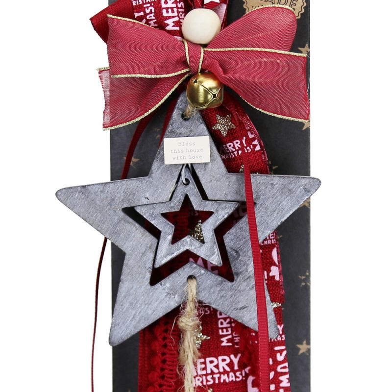 Lucky charm - Hanger star pinecone platane wood