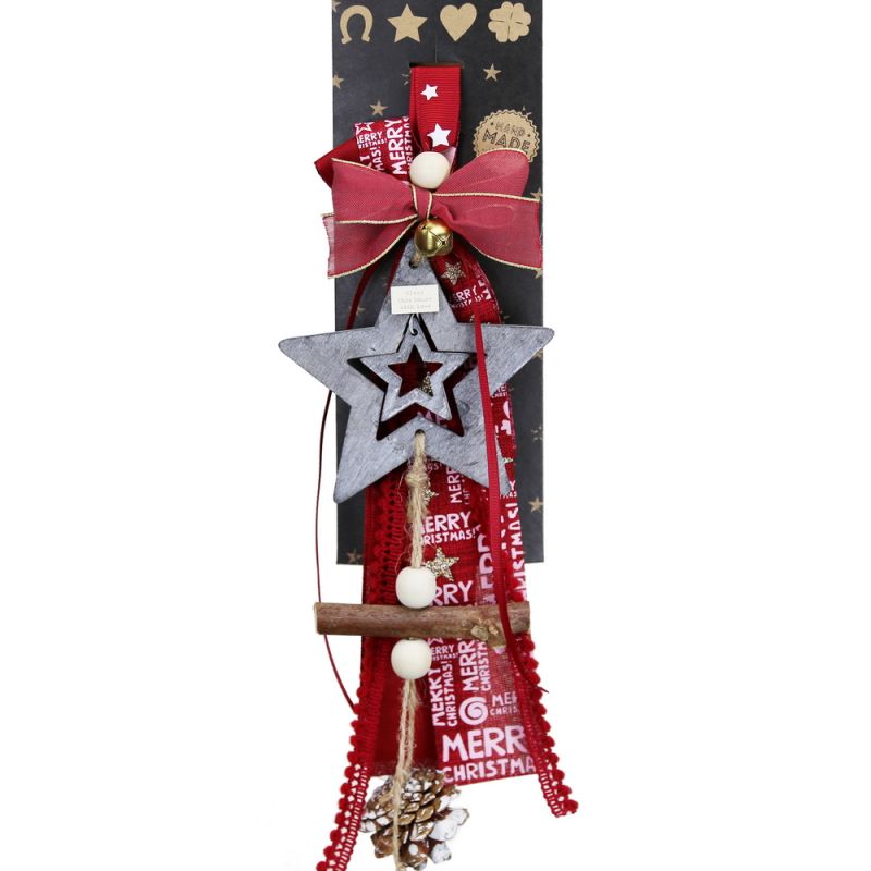 Lucky charm - Hanger star pinecone platane wood