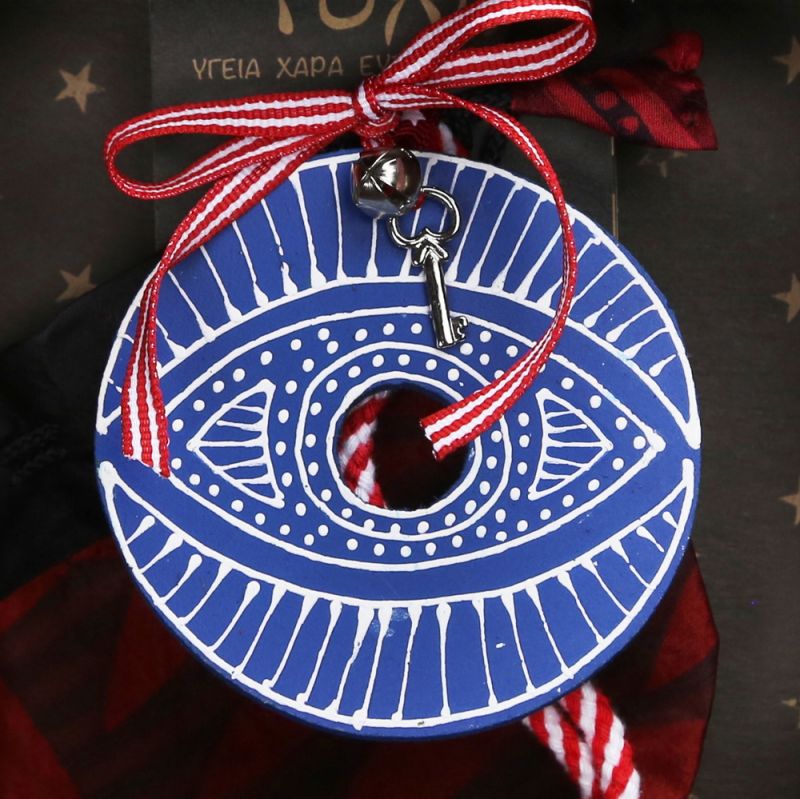 Lucky charm - Evil eye Blue+White