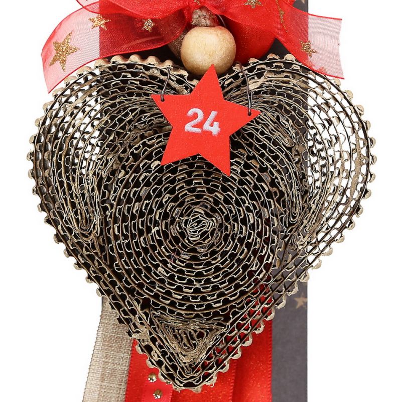Lucky charm - Corrugated Heart Ornament