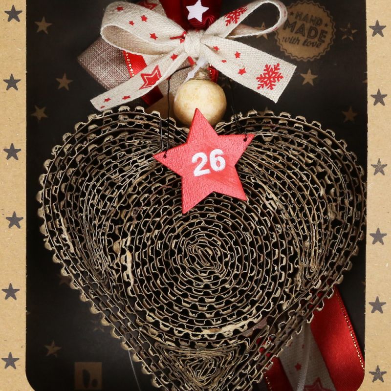 Lucky charm - Corrugated Heart Ornament Lucky charm - Corrugated Heart Ornament
