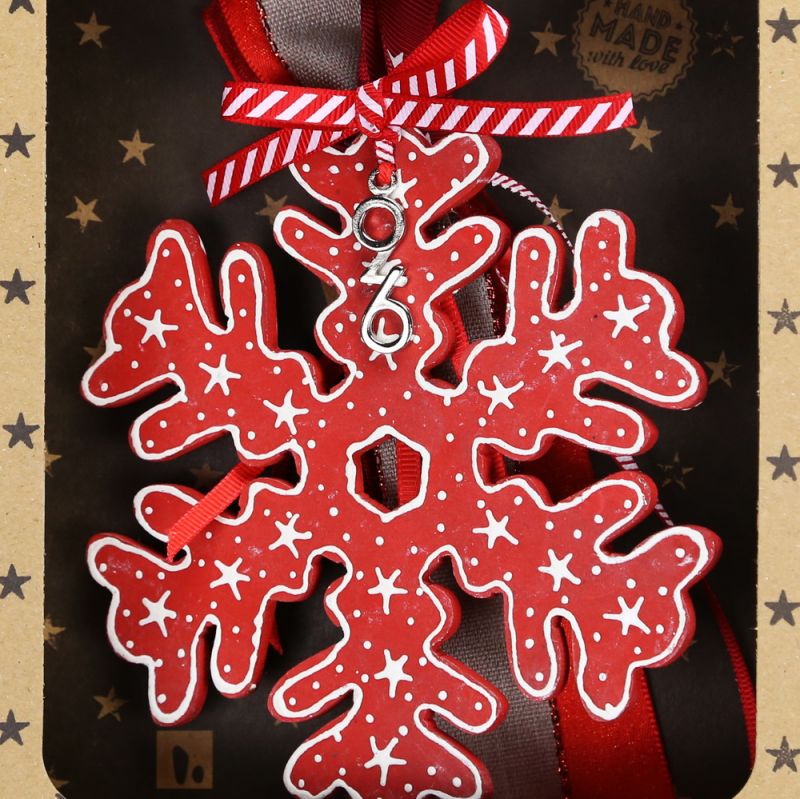 Lucky charm - Handpainted snowflake